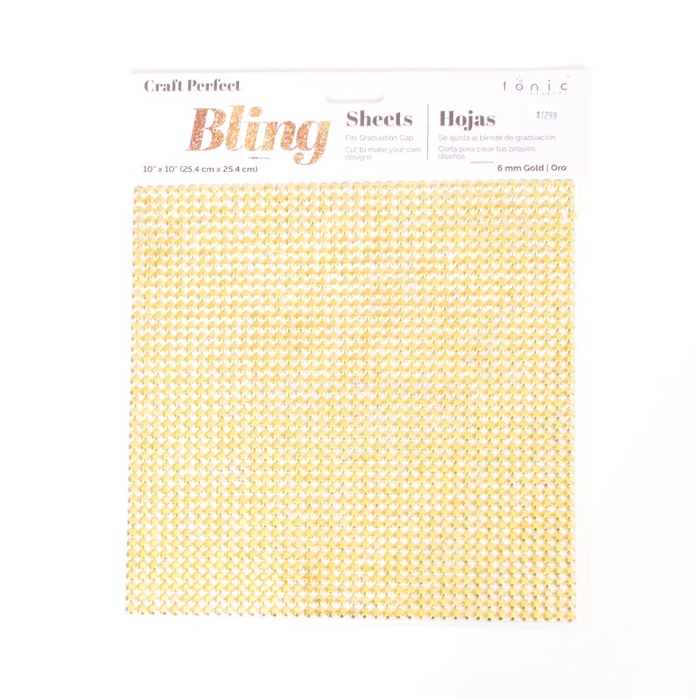 Gold, Craft Embellishments, Art & School, Craft Perfect, Grad Cap Decor, Gem Sheet, 962170